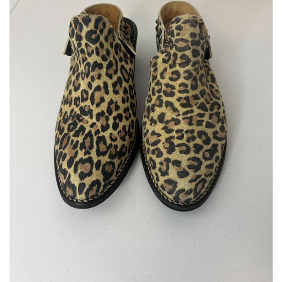 Very Volatile Leopard Bootie Adamo Animal Print Slingback Mule Women's Size 7 - Picture 3 of 8